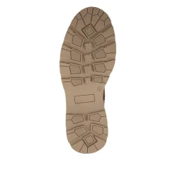 Leather Warm Lined Lace Up Boots - Tan