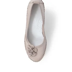 Leather Wedge Shoes - Grey