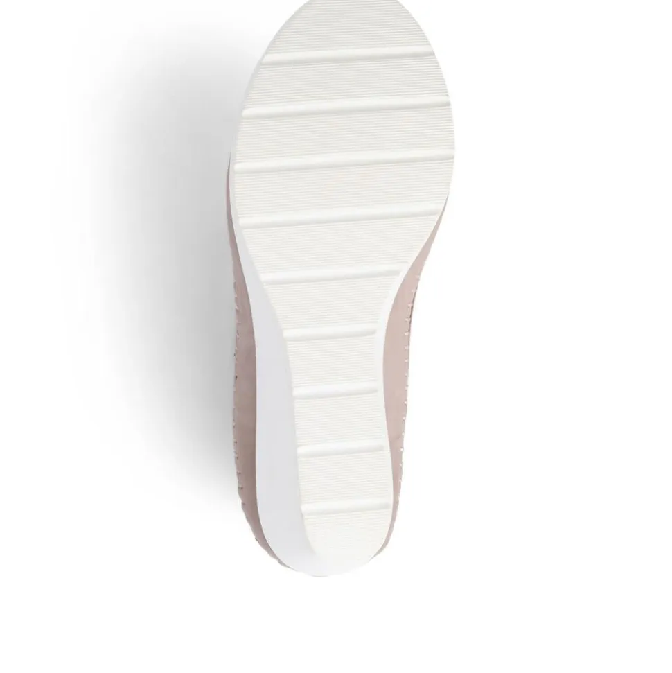 Leather Wedge Shoes - Grey