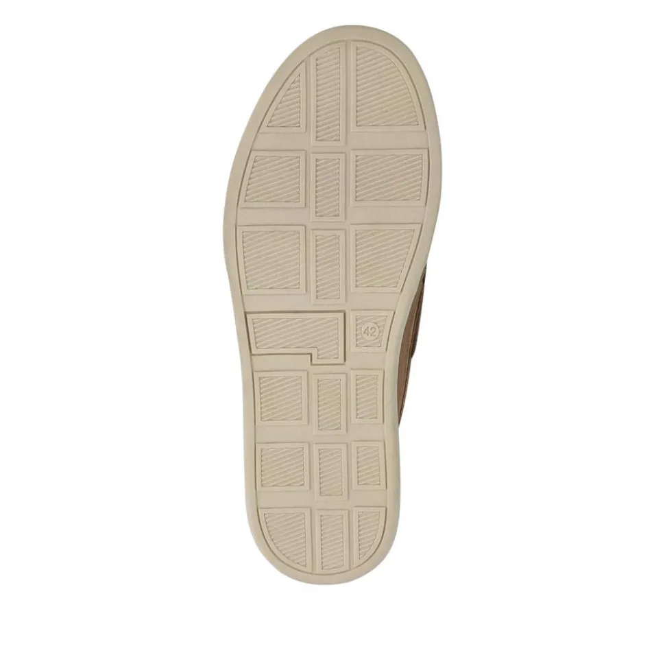 Leather Wide-Fit Boat Shoes - Stone