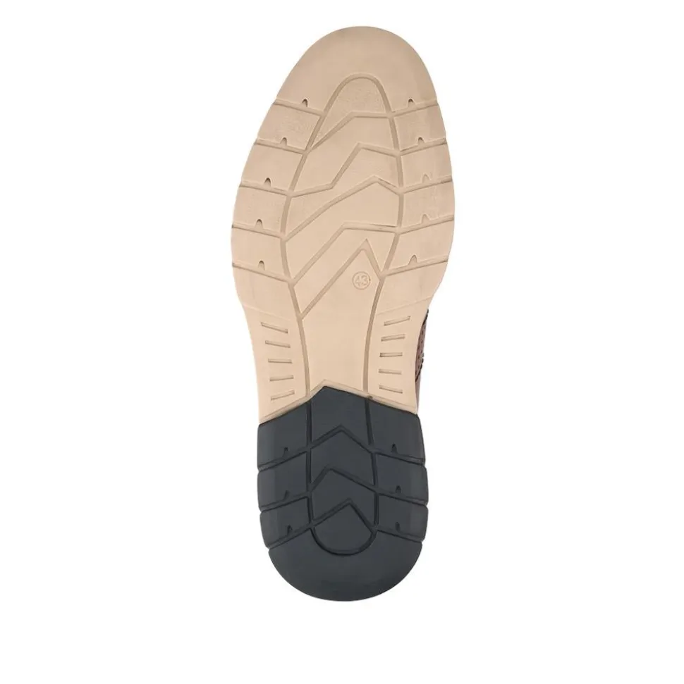 Leather Wide-Fit Dual-Fasten Trainers - Cognac