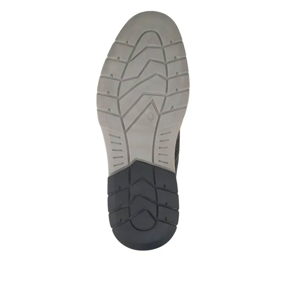 Leather Wide-Fit Dual-Fasten Trainers - Navy