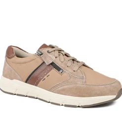 Leather Wide-Fit Lace-Up Shoes - Sand