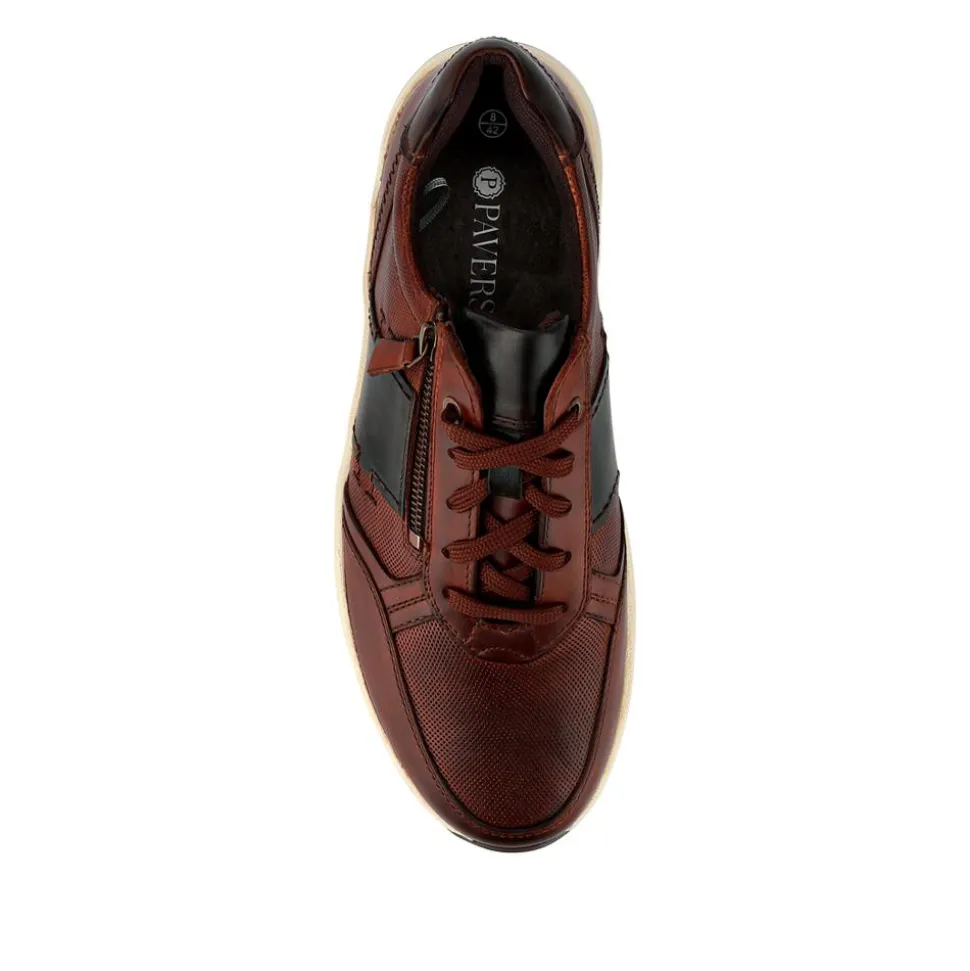 Leather Wide-Fit Slip-Ons - Cognac