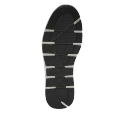 Leather Zip & Lace Fasten Casual Shoes - Navy