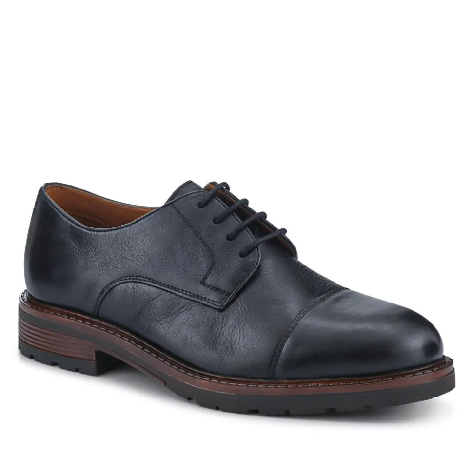 Ledbury Leather Lace-Up Shoes - Black