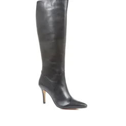 Leilani Knee High Stiletto Boots - Black
