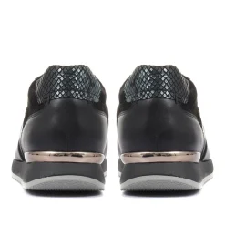 Leiza Leather Trainers - Black Multi