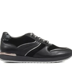 Leiza Leather Trainers - Black Multi