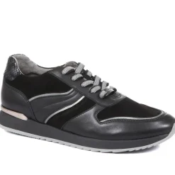 Leiza Leather Trainers - Black Multi
