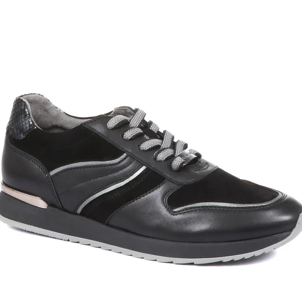 Leiza Leather Trainers - Black Multi