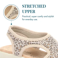 Leopard Print Pull-On Sandals - Leopard
