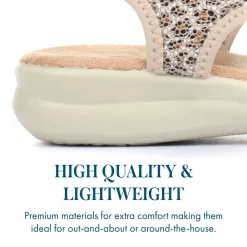 Leopard Print Pull-On Sandals - Leopard
