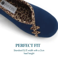 Leopard Print Slippers - Navy