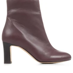 Letty Heeled Ankle Boots - Burgundy