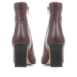 Letty Heeled Ankle Boots - Burgundy