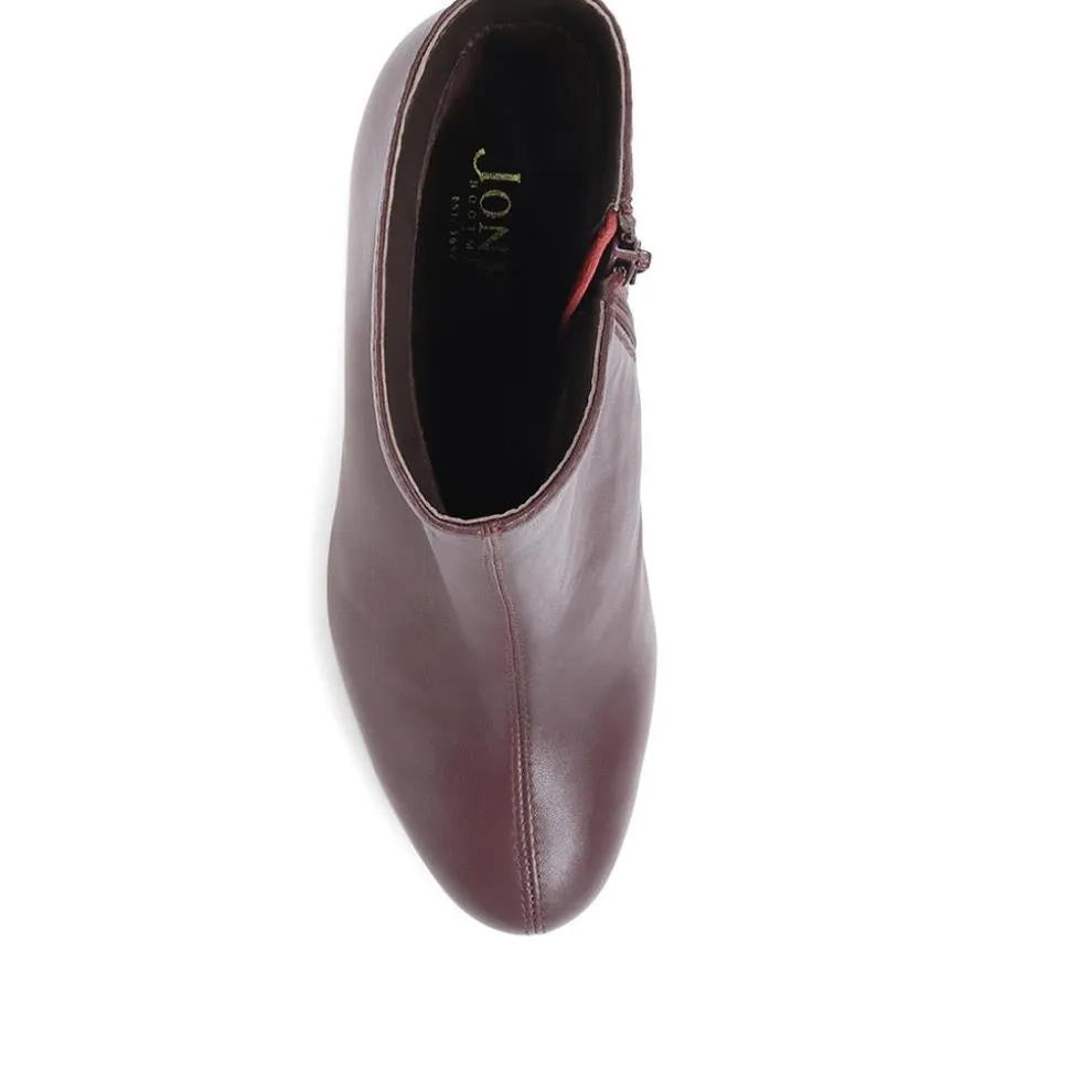 Letty Heeled Ankle Boots - Burgundy