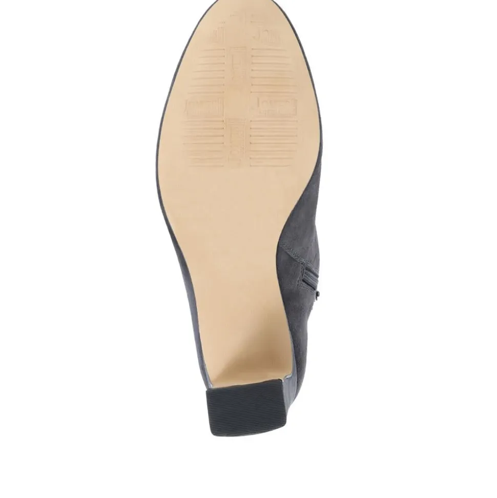 Letty Heeled Ankle Boots - Grey