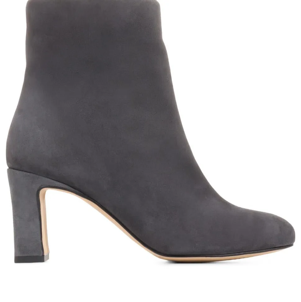 Letty Heeled Ankle Boots - Grey