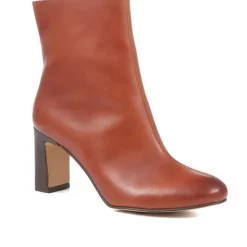 Letty Heeled Ankle Boots - Tan