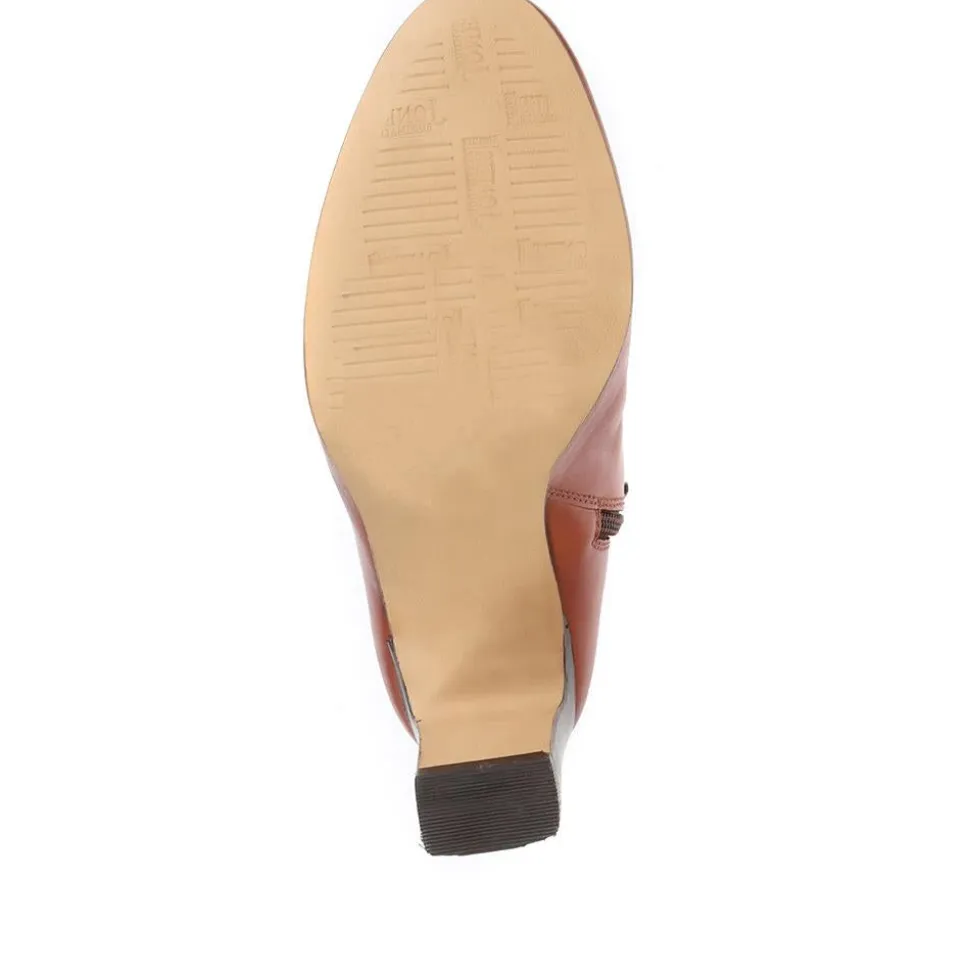 Letty Heeled Ankle Boots - Tan
