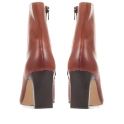 Letty Heeled Ankle Boots - Tan