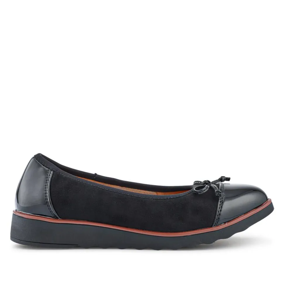 Lightweight Ballet Pumps - Black-Black Patent