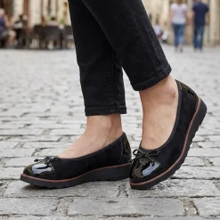 Lightweight Ballet Pumps - Black-Black Patent