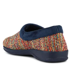 Lightweight Comfy Full Slippers - Navy Multi