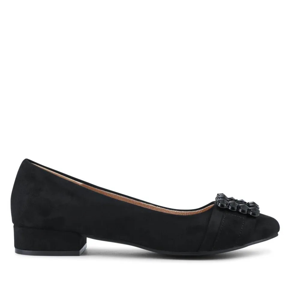 Lightweight Cushioned Block Heel Pumps - Black