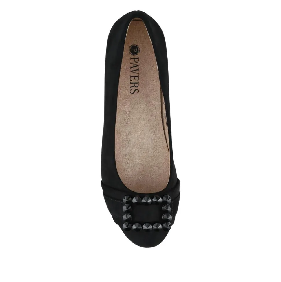 Lightweight Cushioned Block Heel Pumps - Black