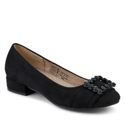Lightweight Cushioned Block Heel Pumps - Black