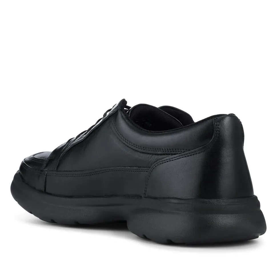 Lightweight Cushioned Casual Laced Shoes - Black