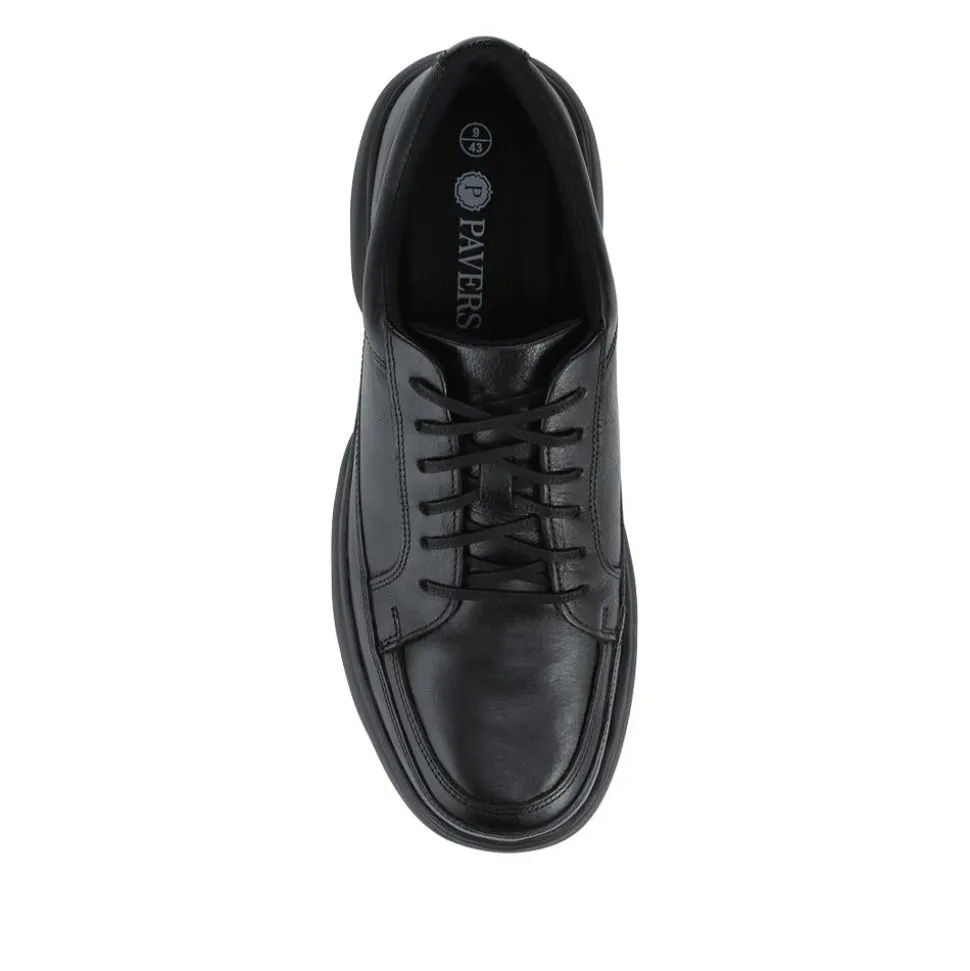 Lightweight Cushioned Casual Laced Shoes - Black
