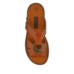 Lightweight Cushioned Leather Mules - Tan
