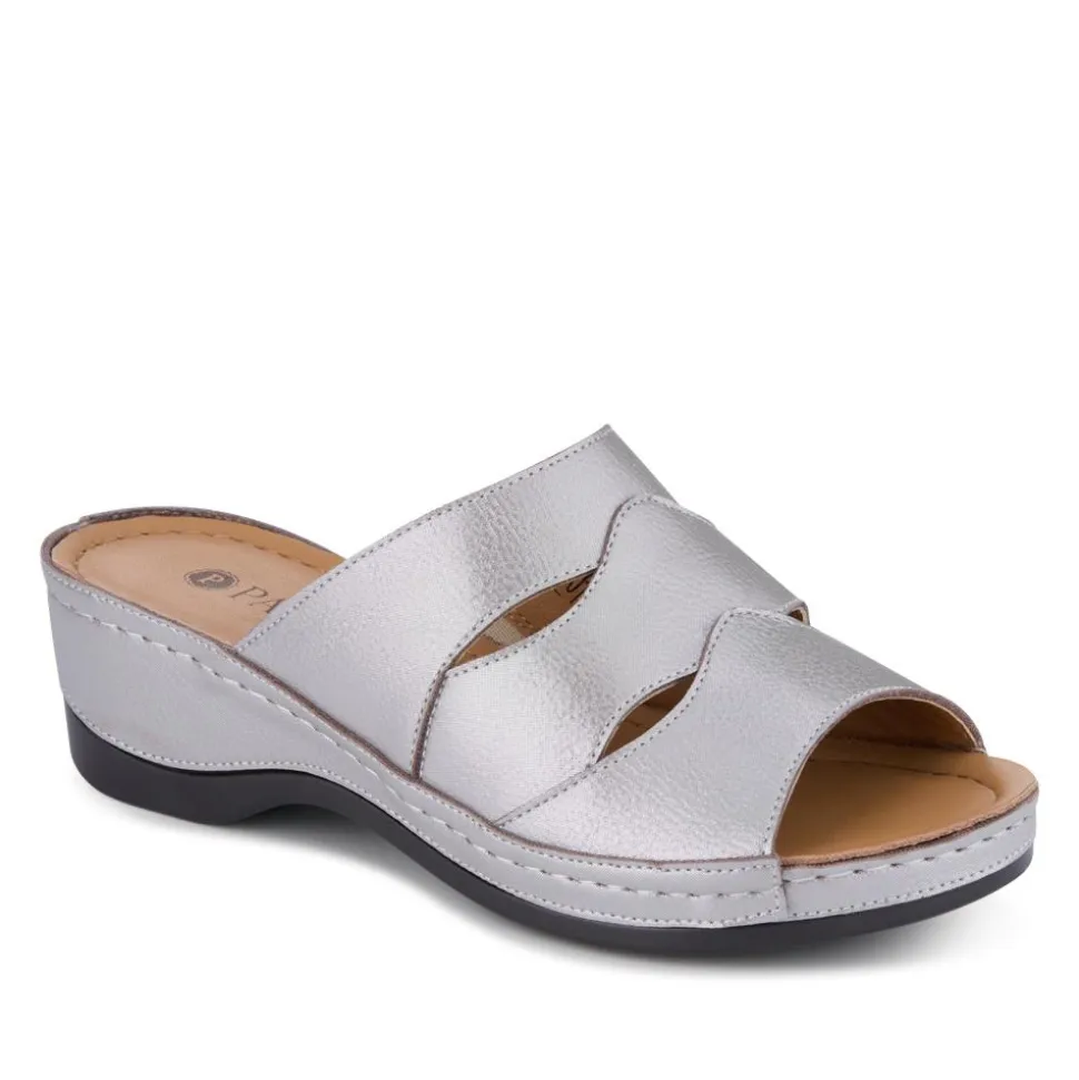 Lightweight Cushioned Mules - Metallic