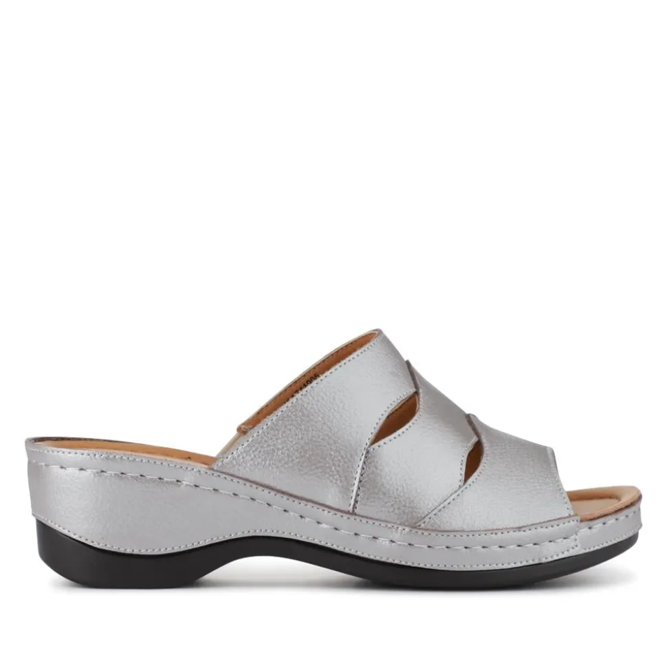 Lightweight Cushioned Mules - Metallic