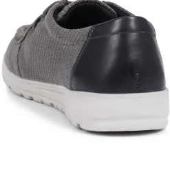 Lightweight Lace-Up Boat Shoes - Grey