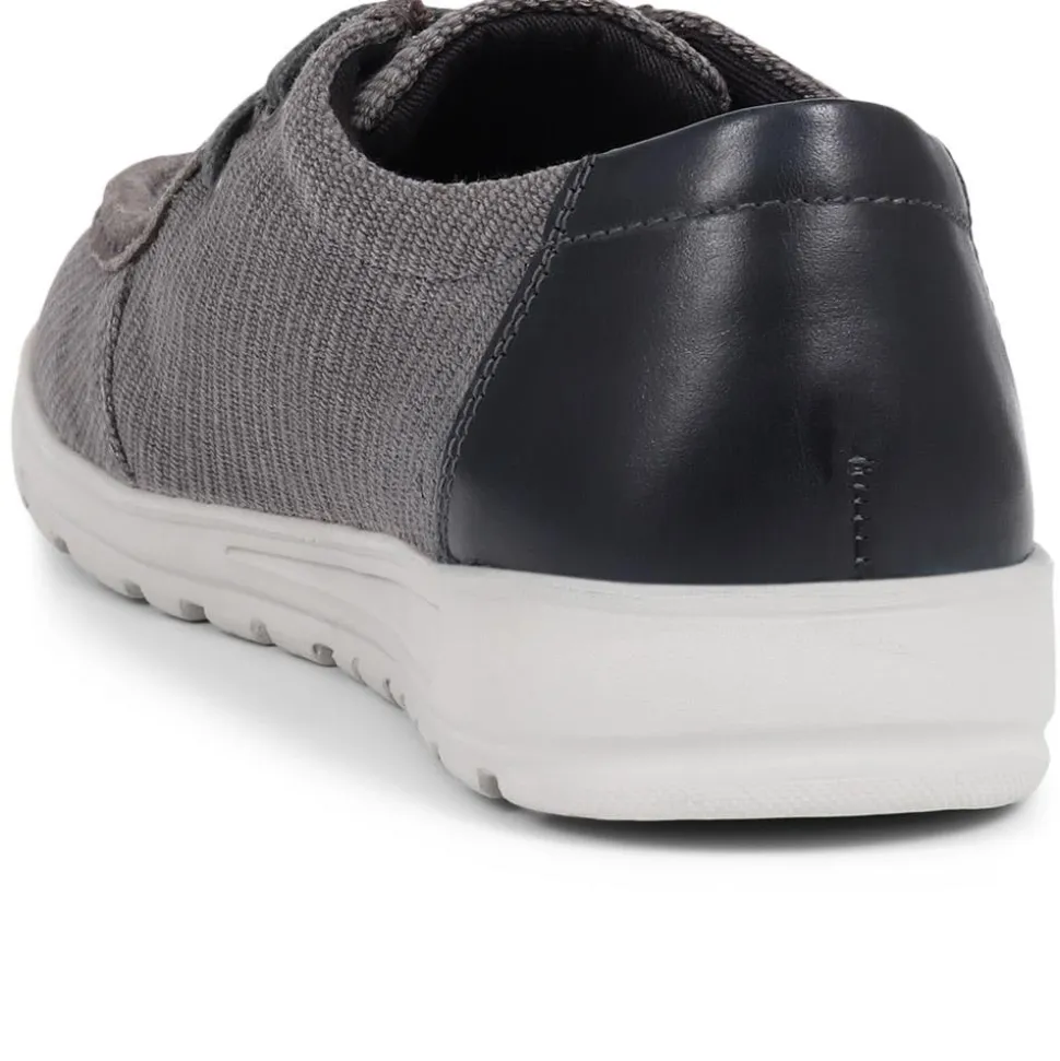 Lightweight Lace-Up Boat Shoes - Grey