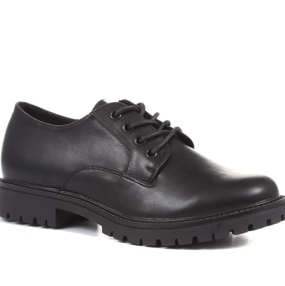 Lightweight Lace Up Shoes - Black