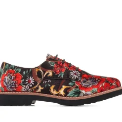 Lightweight Lace-Up Shoes - Floral