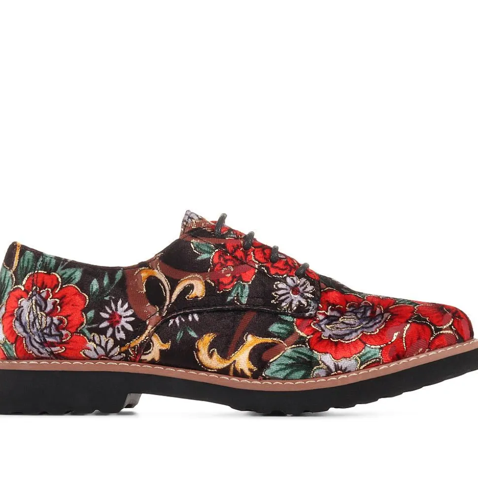 Lightweight Lace-Up Shoes - Floral