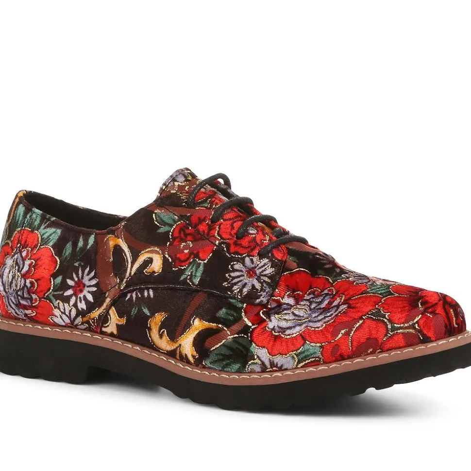 Lightweight Lace-Up Shoes - Floral
