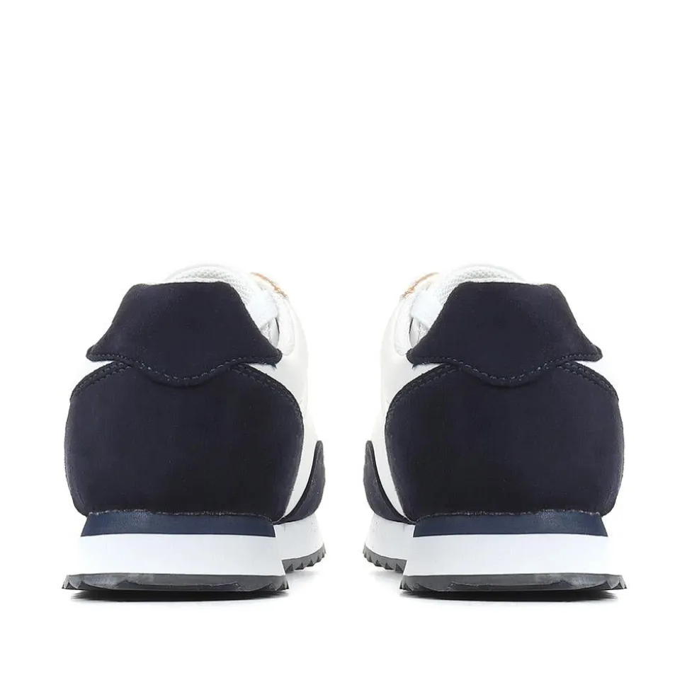 Lightweight Lace-Up Trainers - White Multi