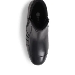 Lightweight Leather Ankle Boots - Black