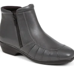 Lightweight Leather Ankle Boots - Grey