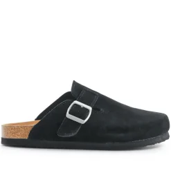 Lightweight Leather Clogs - Black