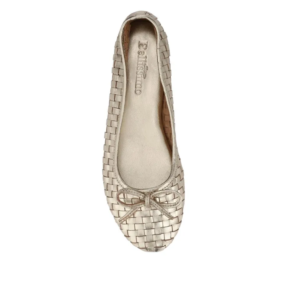 Lightweight Leather Pumps - Gold