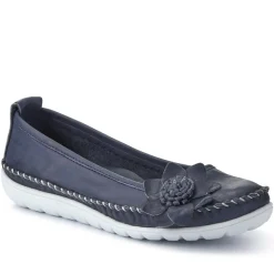 Lightweight Leather Pumps - Navy