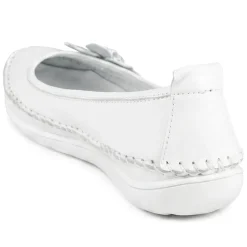 Lightweight Leather Pumps - White